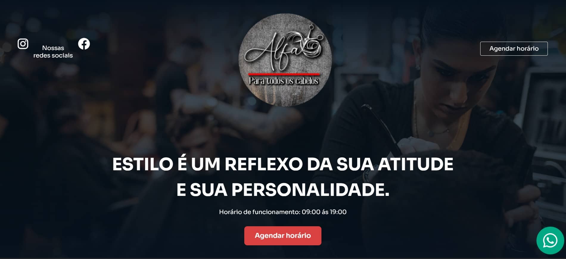 Preview do projeto Barbearia Espaço Alfa