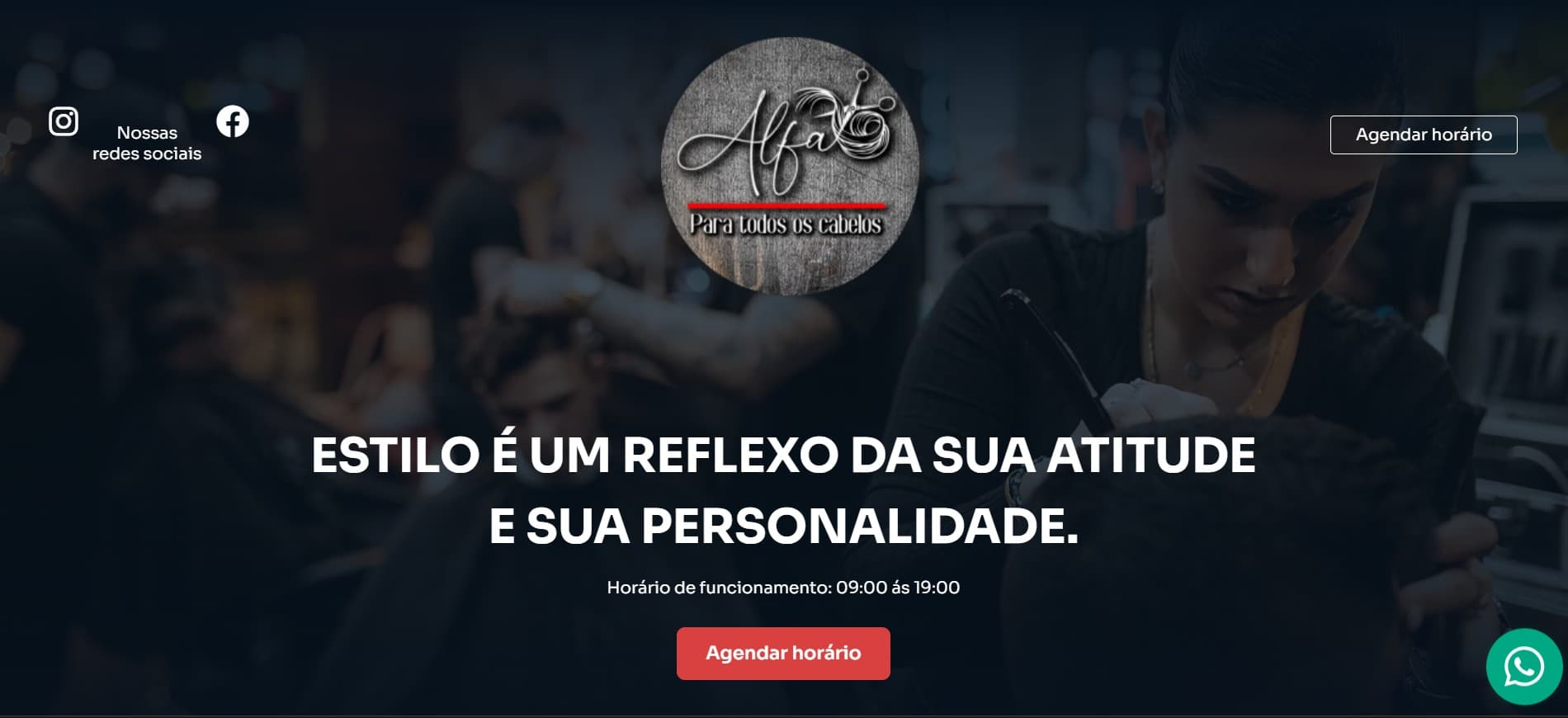 Preview do projeto Barbearia Espaço Alfa