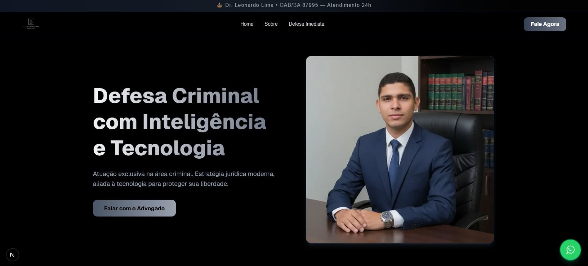 Preview do projeto Advogado Leonardo Lima