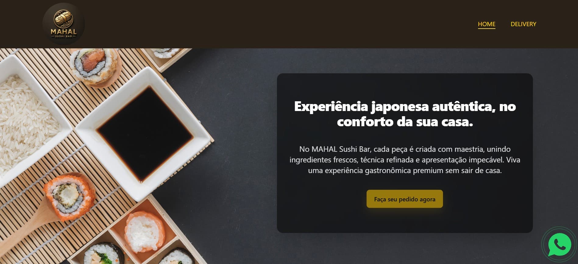 Preview do projeto Mahal Sushi Bar