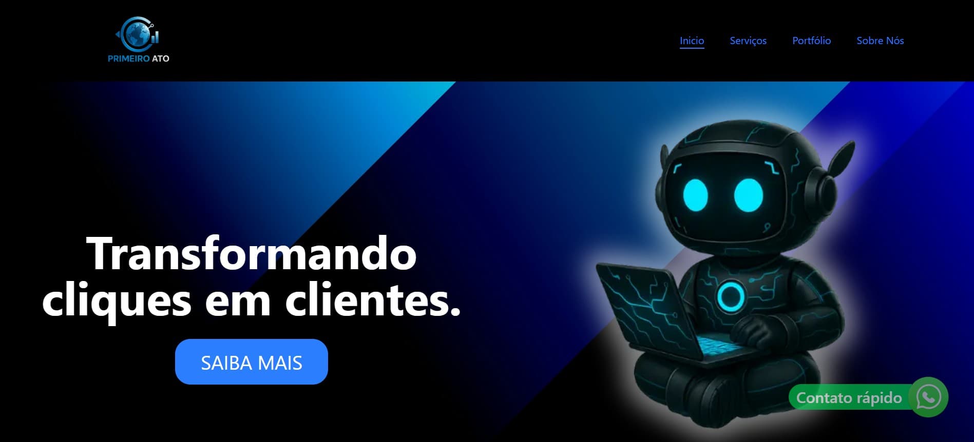 Preview do projeto Primeiro Ato — Agência de Marketing